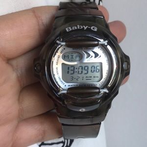 Vintage Casio Baby G shock grey jelly watch 1990’s